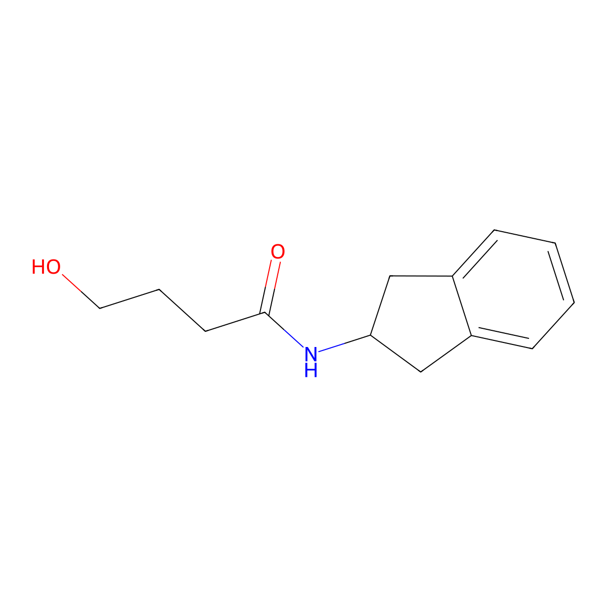 N-(2,3-dihydro-1H-inden-2-yl)-4-hydroxybutanamide molecular structure, CAS 688310-13-6