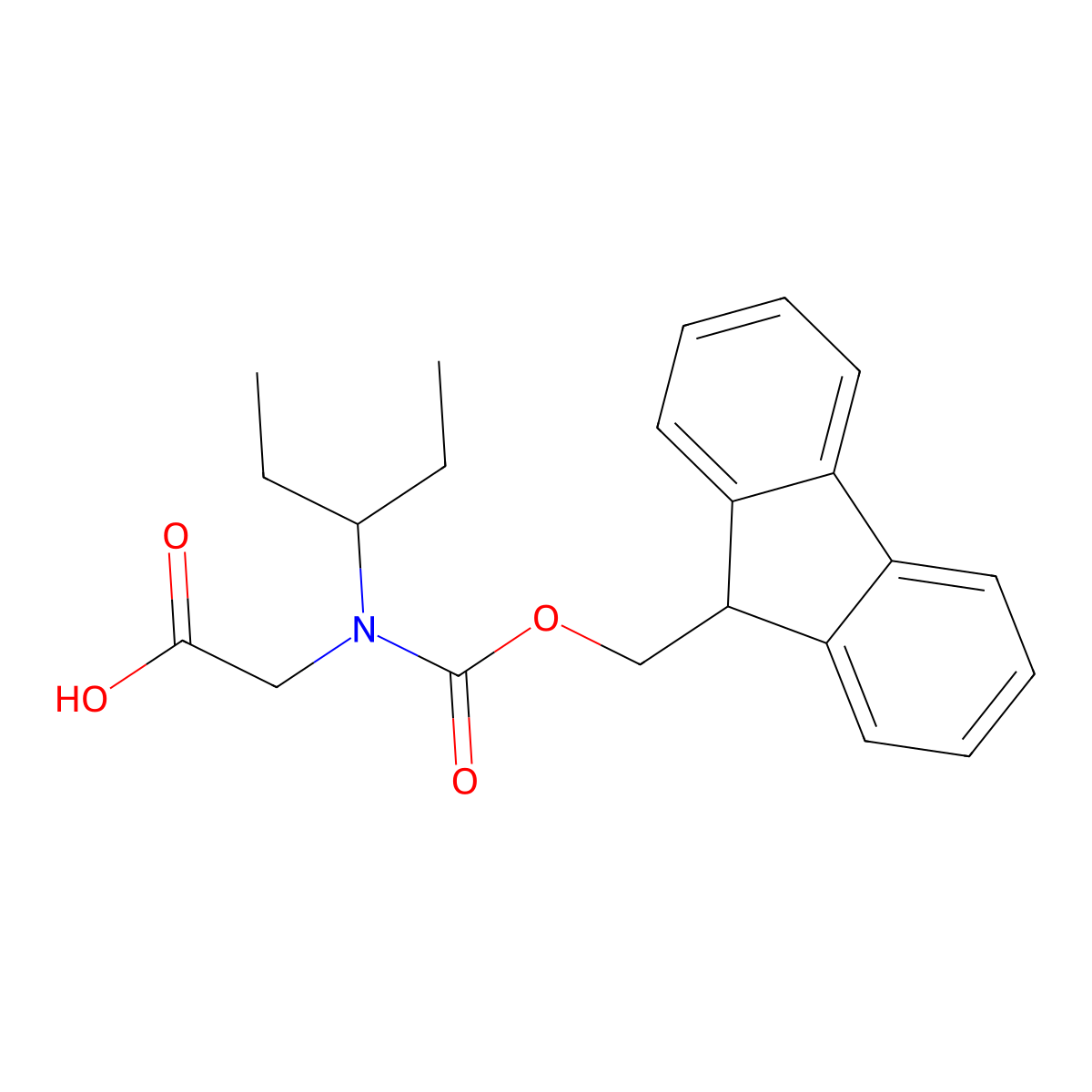 N-Fmoc-N-(1-ethylpropyl)-glycine molecular structure, CAS 688315-32-4