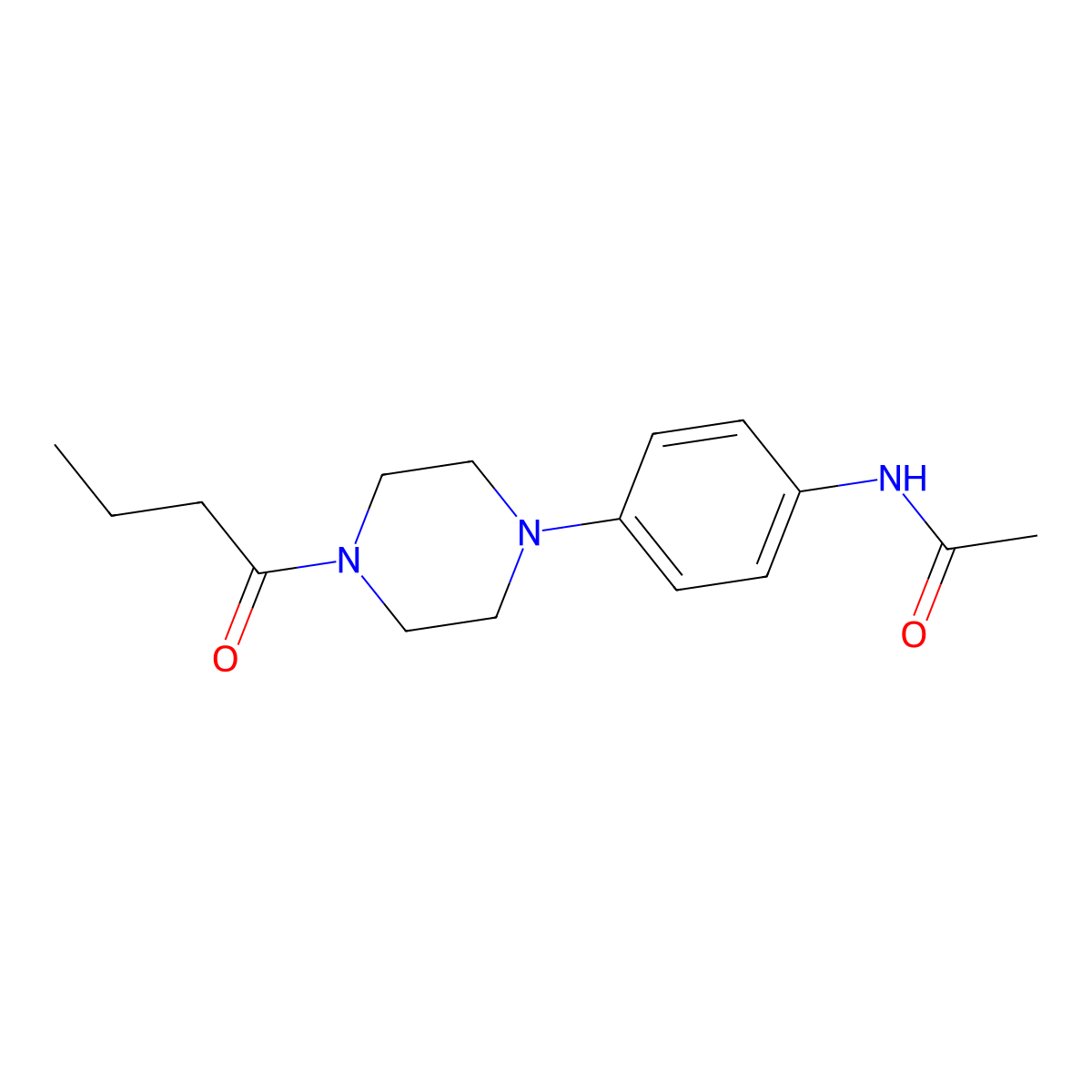 N-[4-(4-butanoylpiperazin-1-yl)phenyl]acetamide molecular structure, CAS 688333-36-0