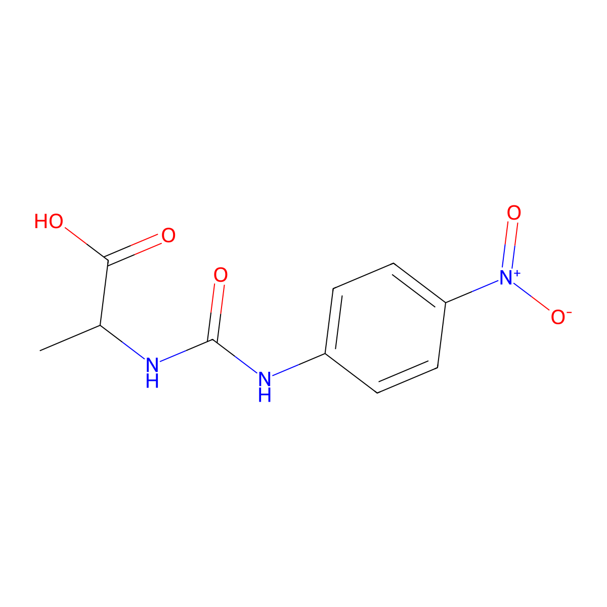 N-{[(4-nitrophenyl)amino]carbonyl}alanine molecular structure, CAS 688334-02-3
