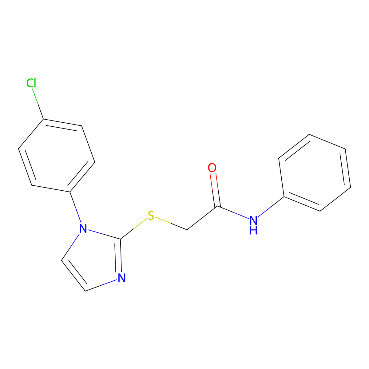 2-[1-(4-chlorophenyl)imidazol-2-yl]sulfanyl-N-phenylacetamide molecular structure, CAS 688337-07-7