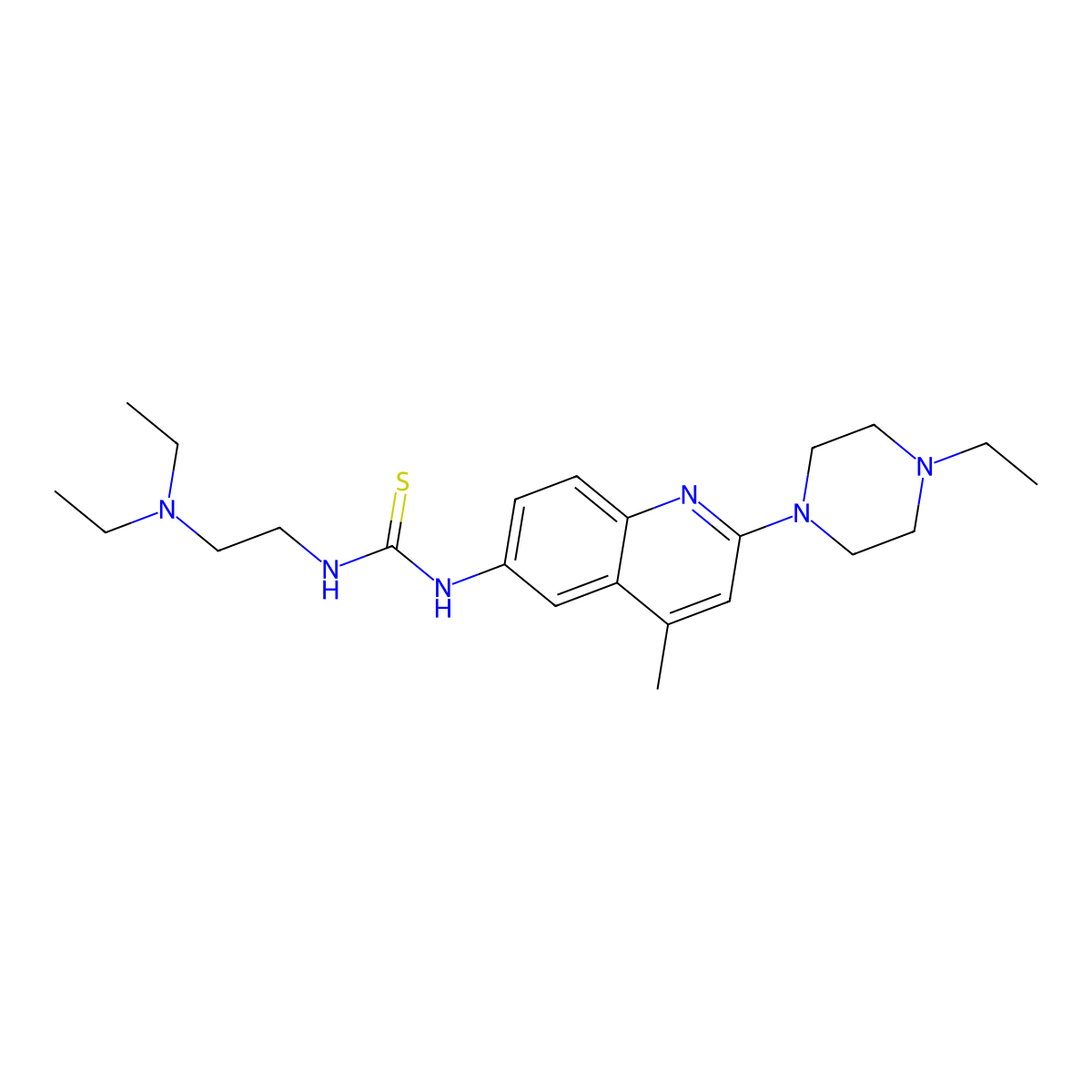 N-[2-(diethylamino)ethyl]-N'-[2-(4-ethylpiperazin-1-yl)-4-methylquinolin-6-yl]thiourea molecular structure, CAS 688342-78-1