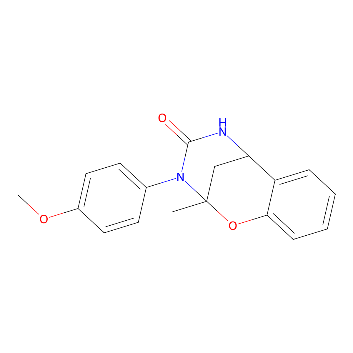 3-(4-methoxyphenyl)-2-methyl-2,3,5,6-tetrahydro-4H-2,6-methano-1,3,5-benzoxadiazocin-4-one molecular structure, CAS 688342-98-5