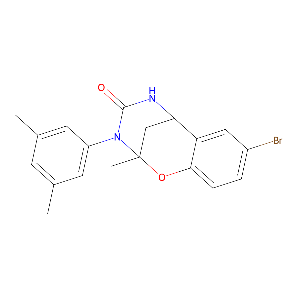 4-Bromo-10-(3,5-dimethylphenyl)-9-methyl-8-oxa-10,12-diazatricyclo[7.3.1.0^{2,7}]trideca-2,4,6-trien-11-one molecular structure, CAS 688343-27-3