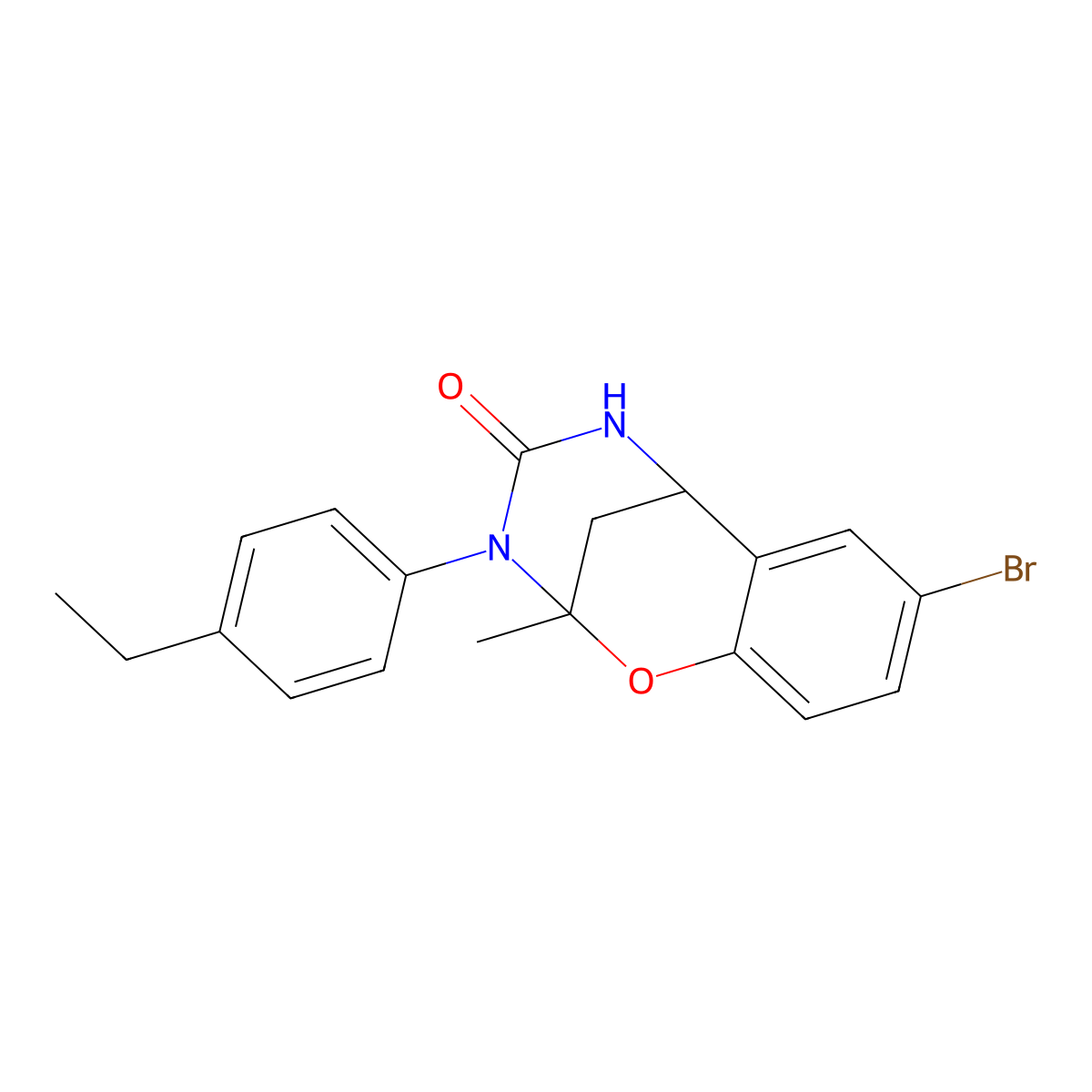 4-Bromo-10-(4-ethylphenyl)-9-methyl-8-oxa-10,12-diazatricyclo[7.3.1.0^{2,7}]trideca-2,4,6-trien-11-one molecular structure, CAS 688343-36-4