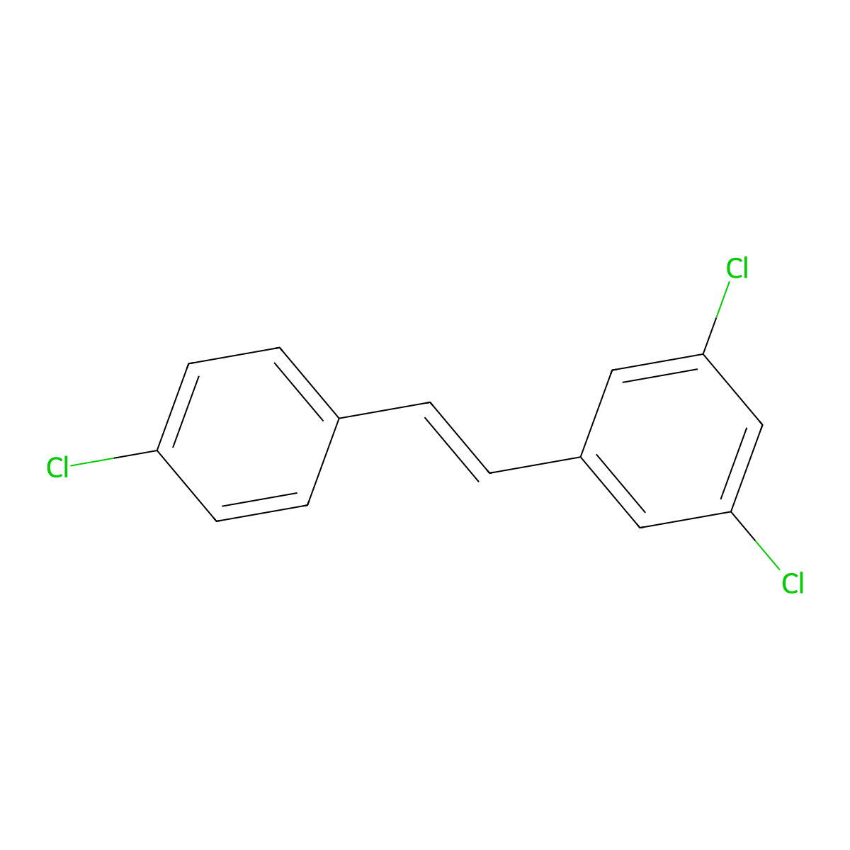 1,3-Dichloro-5-[(1E)-2-(4-chlorophenyl)ethenyl]-benzene molecular structure, CAS 688348-25-6