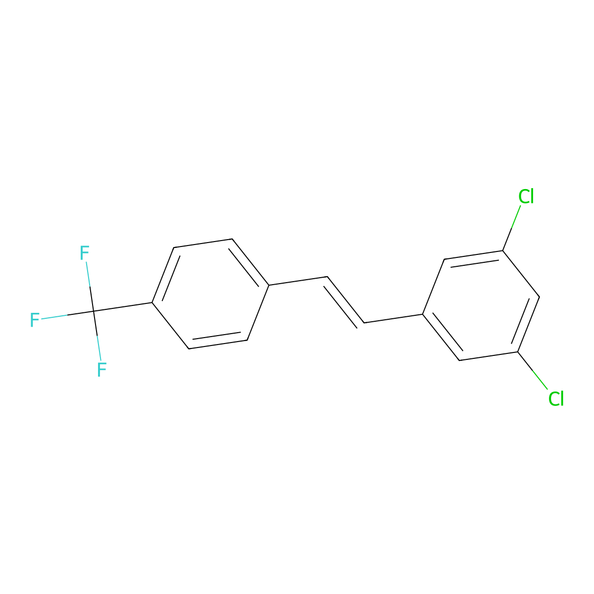 1,3-dichloro-5-[(E)-2-[4-(trifluoromethyl)phenyl]ethenyl]benzene molecular structure, CAS 688348-33-6
