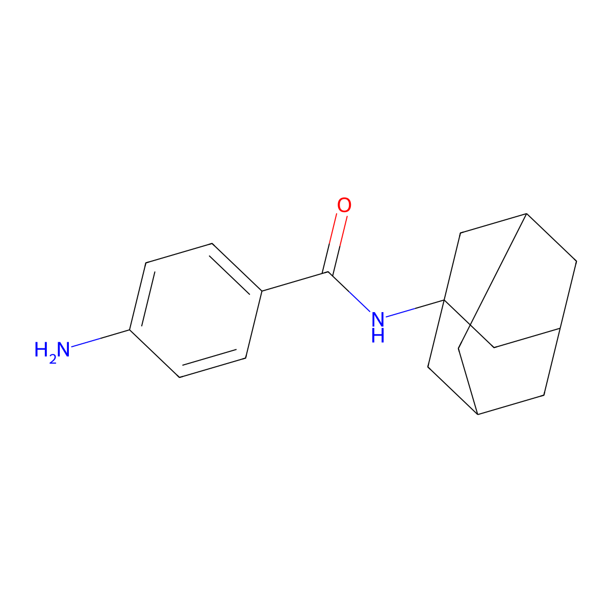 N-(Adamantan-1-yl)-4-aminobenzamide molecular structure, CAS 68835-57-4