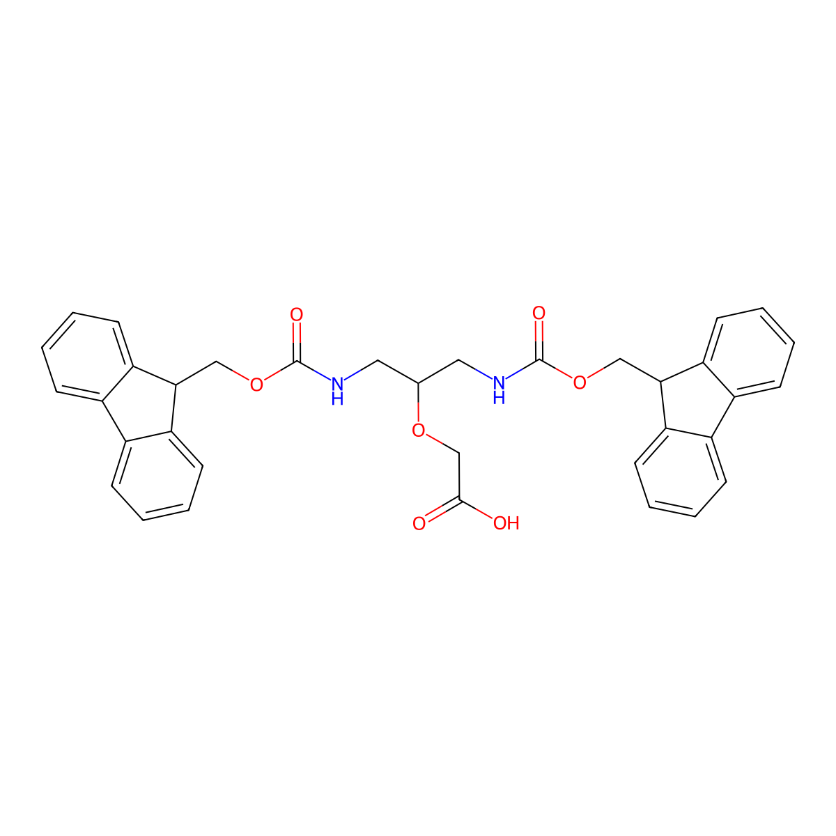 Fmoc2-DAPOA molecular structure, CAS 688350-01-8