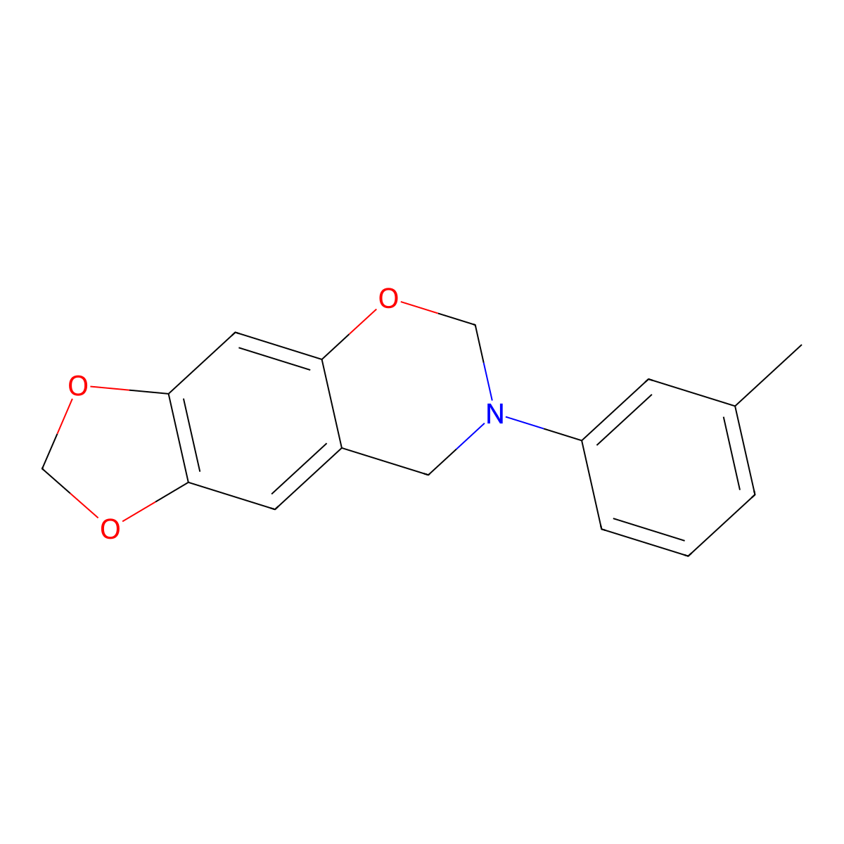 7-(3-Methylphenyl)-6,8-dihydro-[1,3]dioxolo[4,5-g][1,3]benzoxazine molecular structure, CAS 688352-73-0