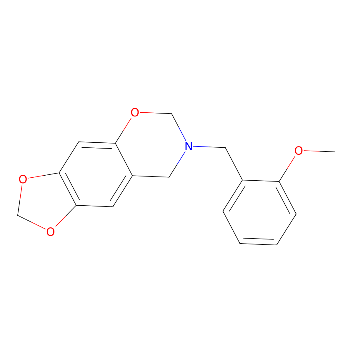 7-[(2-Methoxyphenyl)methyl]-6,8-dihydro-[1,3]dioxolo[4,5-g][1,3]benzoxazine molecular structure, CAS 688352-76-3