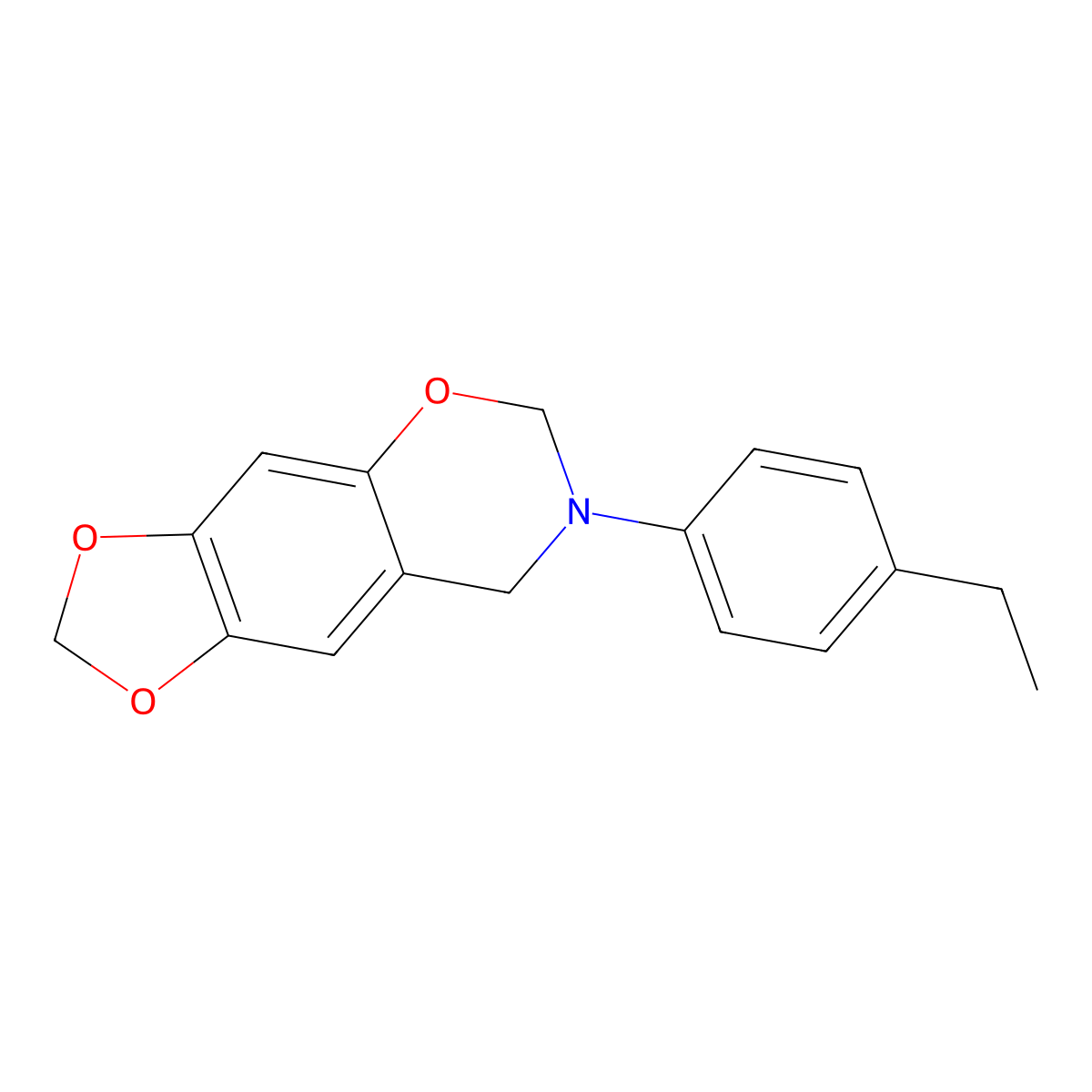 7-(4-Ethylphenyl)-6,8-dihydro-[1,3]dioxolo[4,5-g][1,3]benzoxazine molecular structure, CAS 688352-78-5