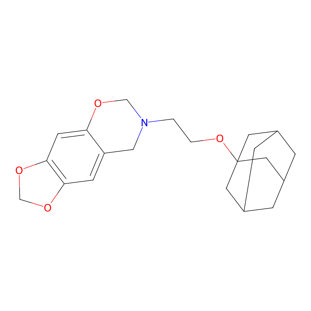 7-[2-(1-Adamantyloxy)ethyl]-6,8-dihydro-[1,3]dioxolo[4,5-g][1,3]benzoxazine molecular structure, CAS 688352-84-3