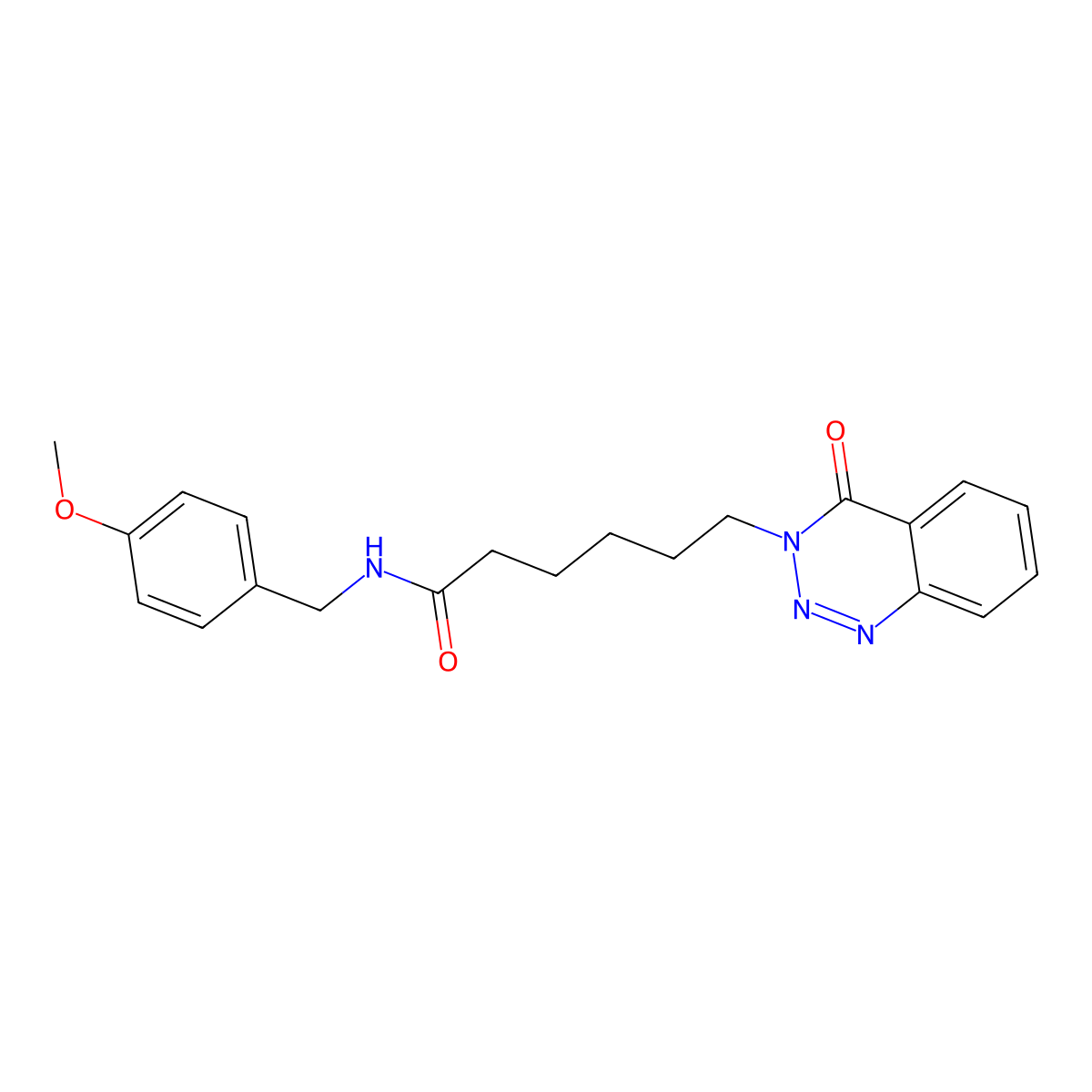 N-(4-methoxybenzyl)-6-(4-oxobenzo[d][1,2,3]triazin-3(4H)-yl)hexanamide molecular structure, CAS 688354-39-4