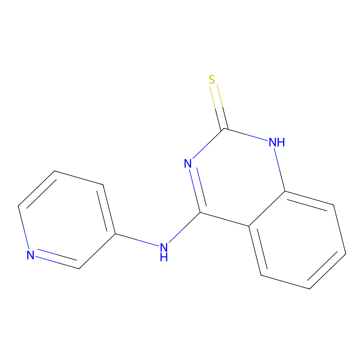 4-(pyridin-3-ylamino)quinazoline-2(1H)-thione molecular structure, CAS 688354-84-9