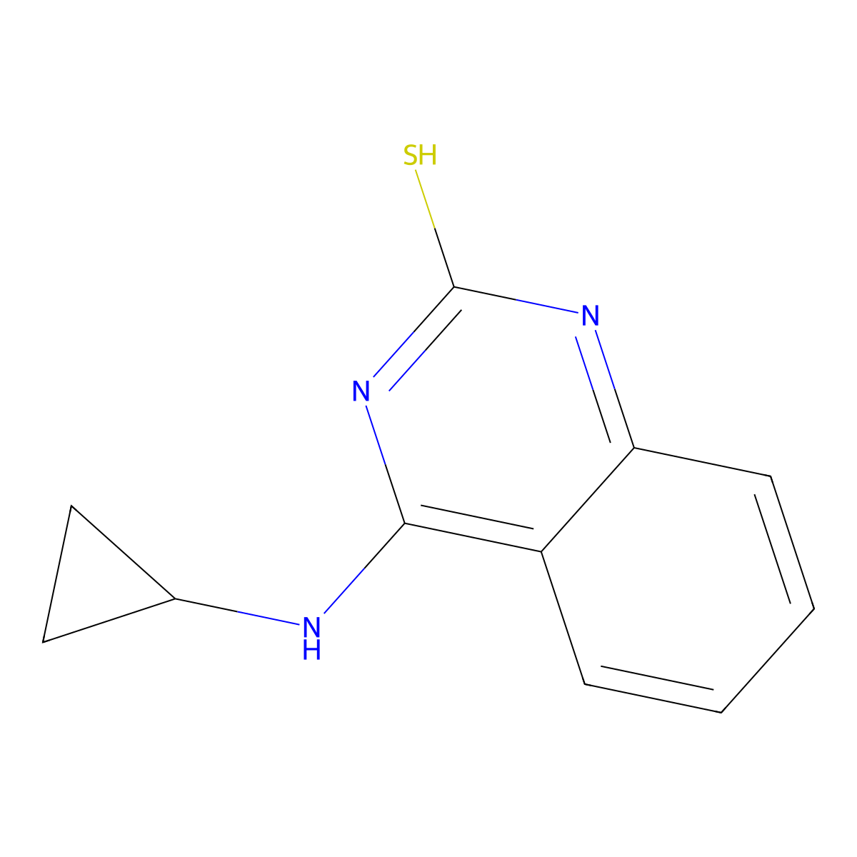 4-(Cyclopropylamino)quinazoline-2-thiol molecular structure, CAS 688354-88-3