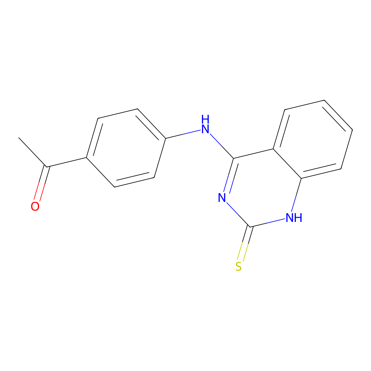 1-[4-[(2-sulfanylidene-1H-quinazolin-4-yl)amino]phenyl]ethanone molecular structure, CAS 688356-51-6