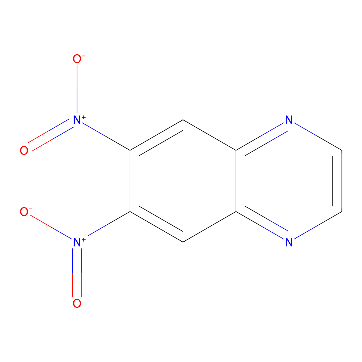 6,7-Dinitroquinoxaline molecular structure, CAS 68836-13-5