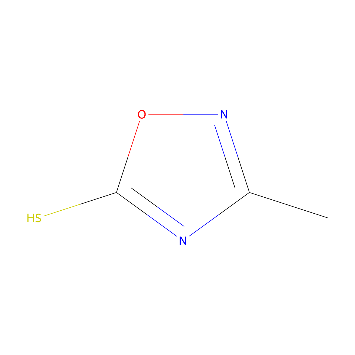 3-Methyl-1,2,4-oxadiazole-5-thiol molecular structure, CAS 68836-75-9