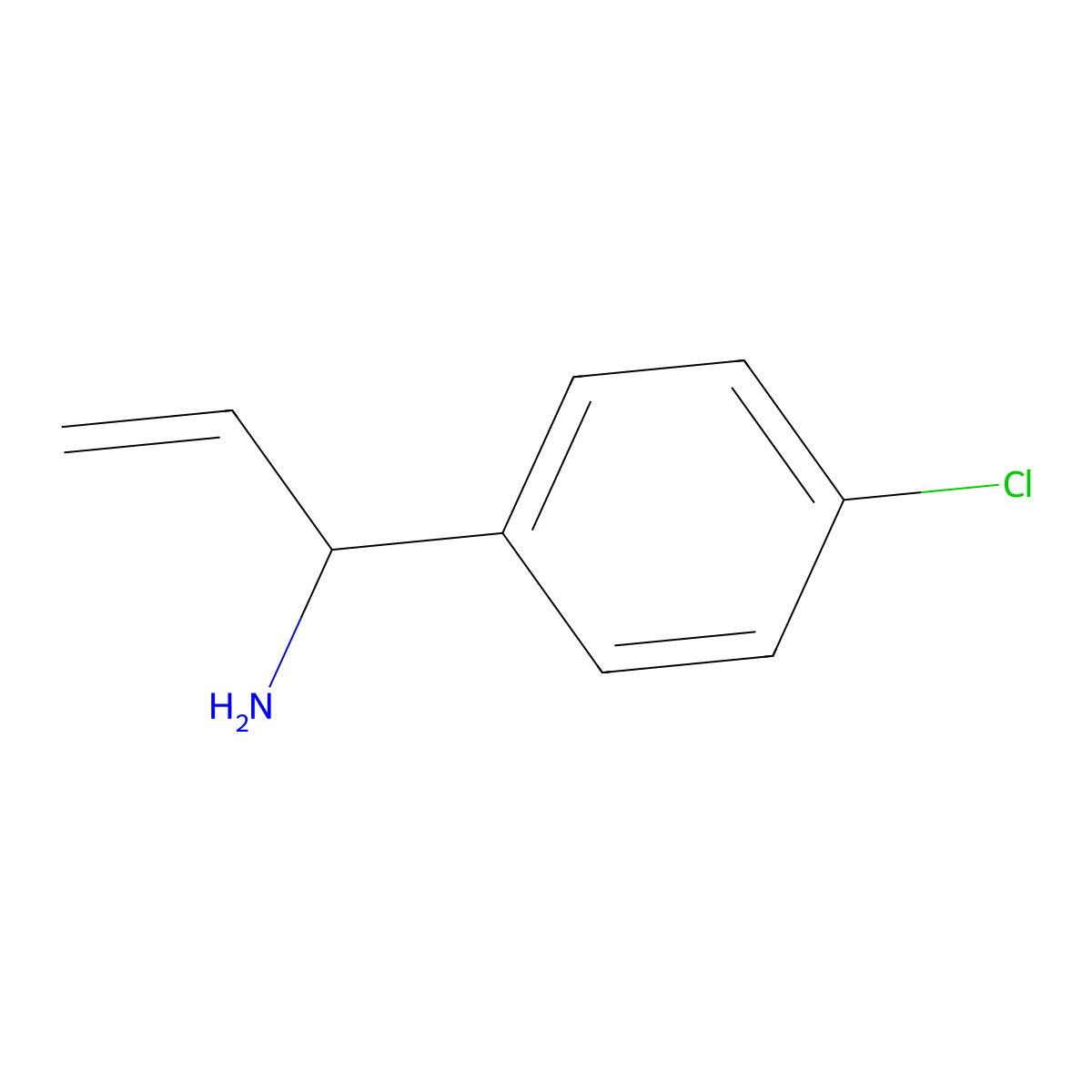 1-(4-Chlorophenyl)prop-2-EN-1-amine molecular structure, CAS 688362-54-1