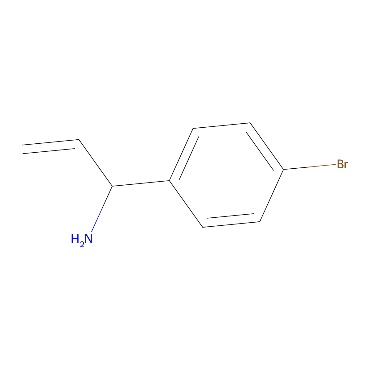 1-(4-Bromophenyl)prop-2-EN-1-amine molecular structure, CAS 688362-60-9