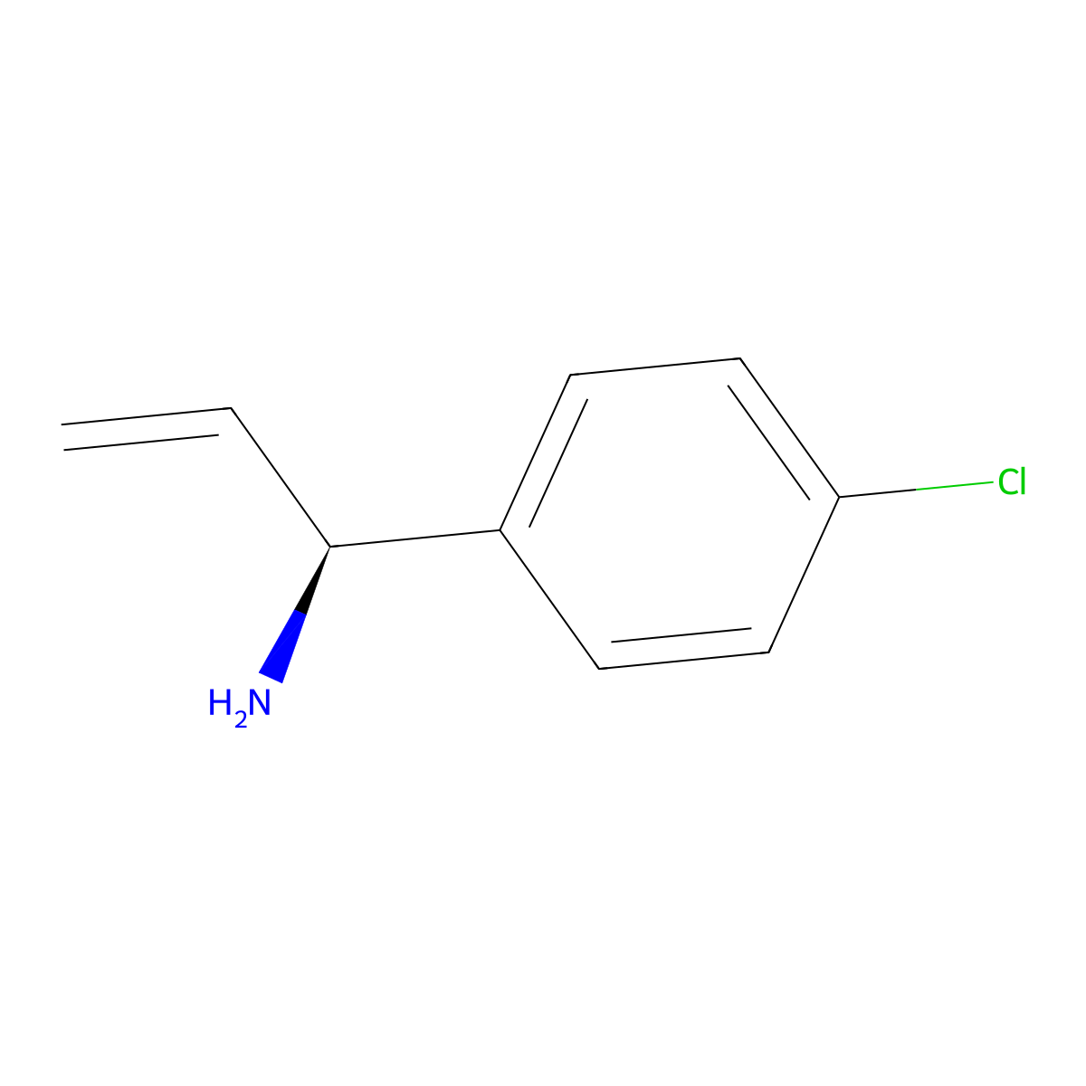 (1S)-1-(4-Chlorophenyl)prop-2-enylamine molecular structure, CAS 688362-61-0