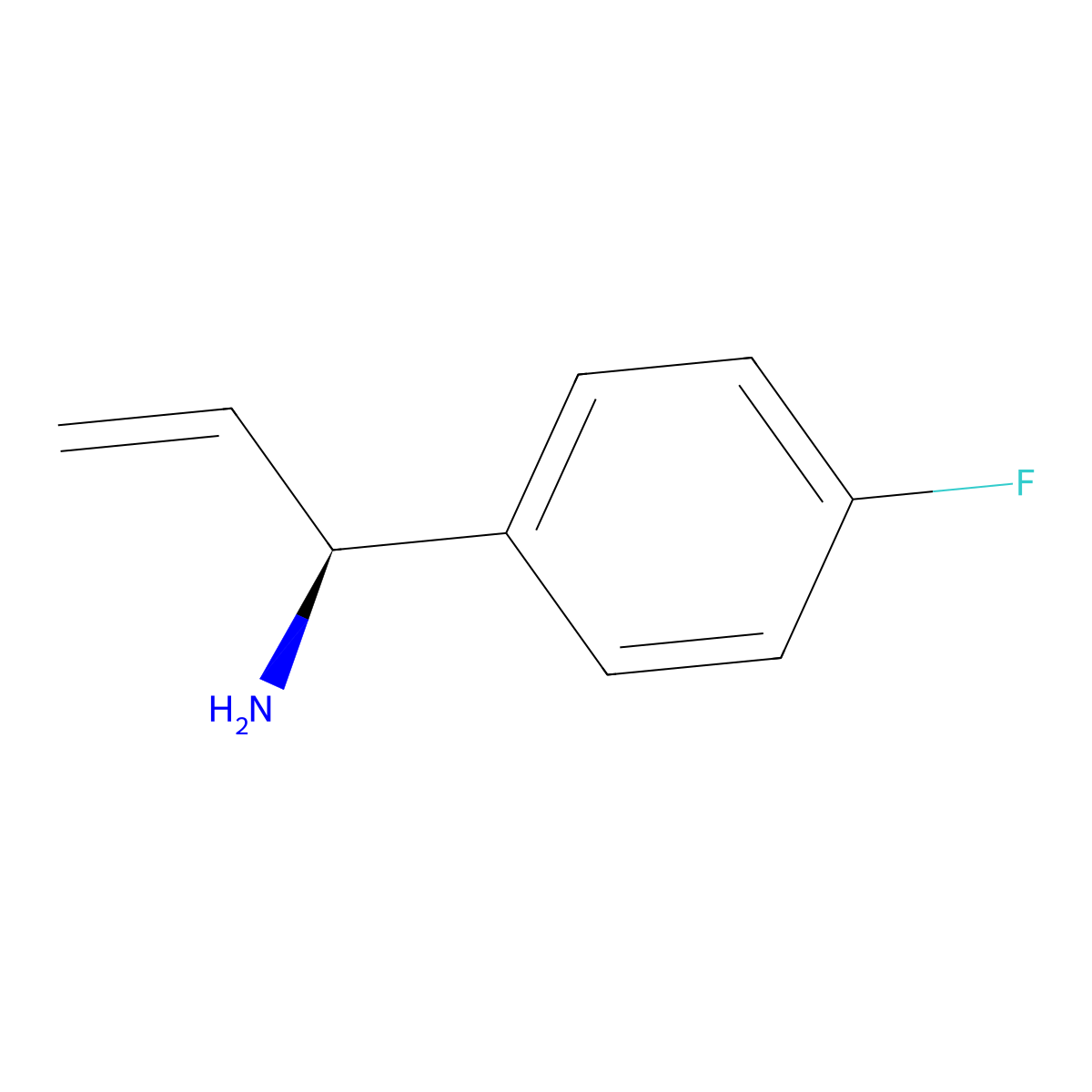 (S)-1-(4-Fluorophenyl)-2-propene-1-amine molecular structure, CAS 688362-62-1