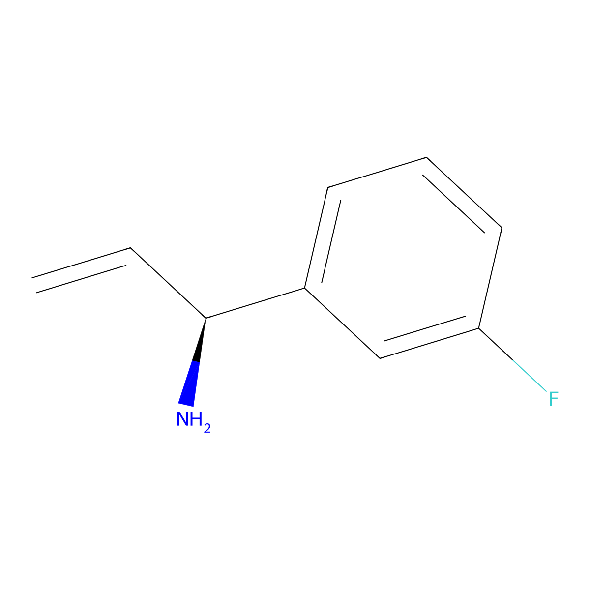 (1S)-1-(3-Fluorophenyl)prop-2-enylamine molecular structure, CAS 688362-63-2
