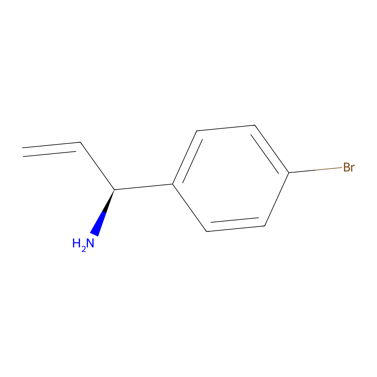 (1S)-1-(4-Bromophenyl)prop-2-EN-1-amine molecular structure, CAS 688362-67-6