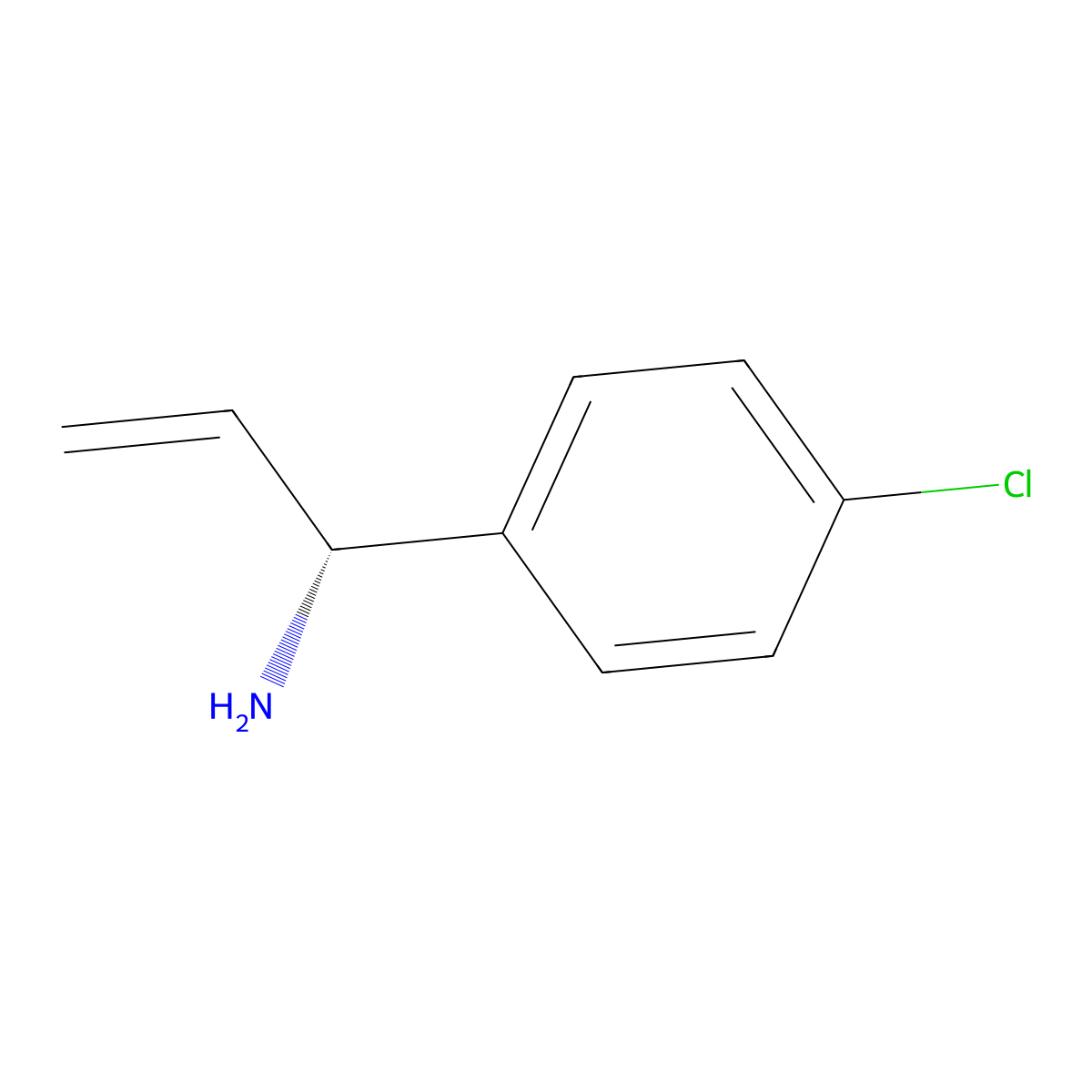 (1R)-1-(4-Chlorophenyl)prop-2-enylamine molecular structure, CAS 688362-76-7
