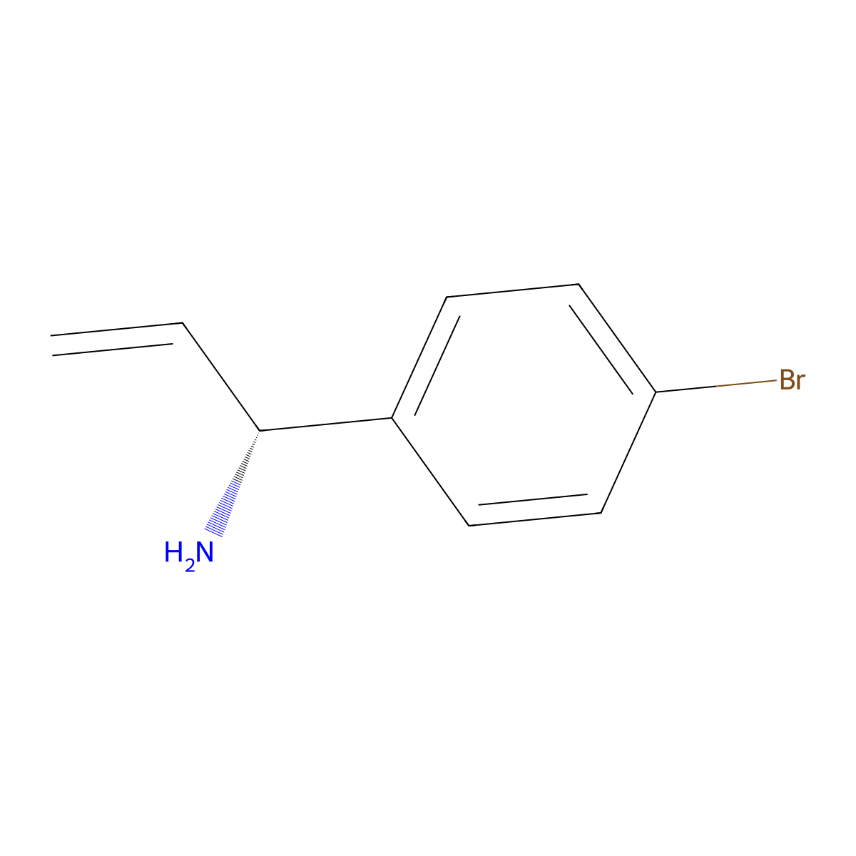 (1R)-1-(4-bromophenyl)prop-2-en-1-amine molecular structure, CAS 688362-78-9