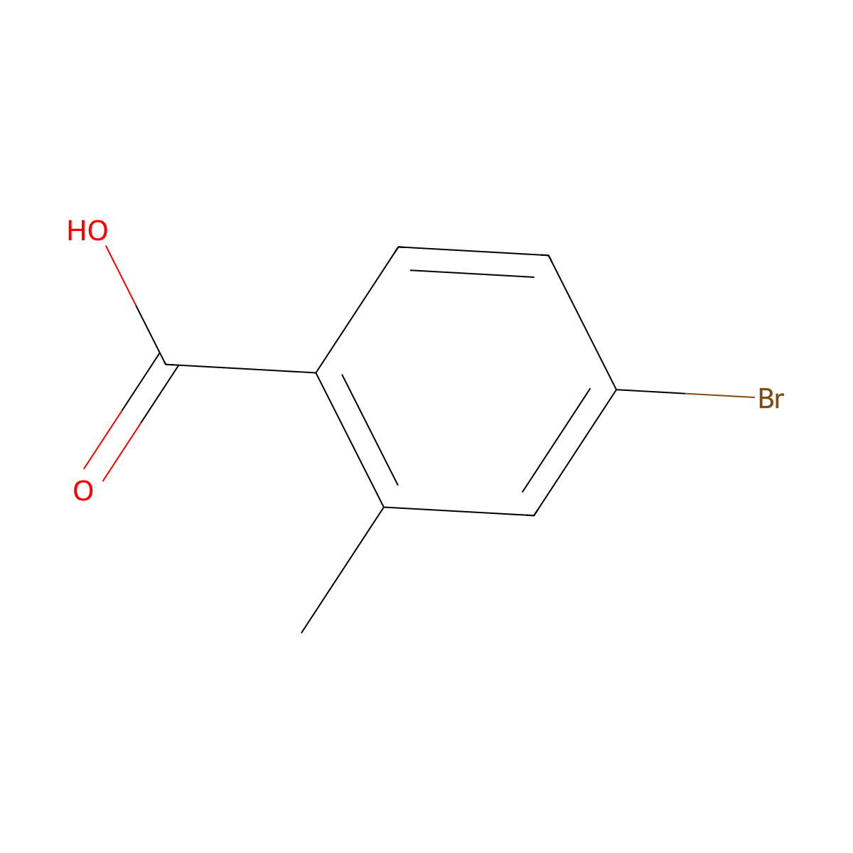 4-Bromo-2-methylbenzoic acid molecular structure, CAS 68837-59-2