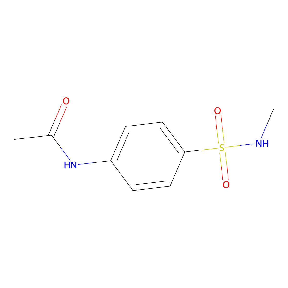 N-[4-(methylsulfamoyl)phenyl]acetamide molecular structure, CAS 6884-87-3