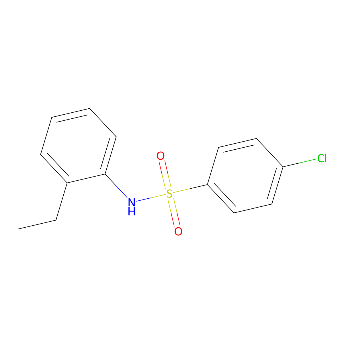 4-Chloro-2'-ethylbenzenesulfonanilide molecular structure, CAS 6884-98-6