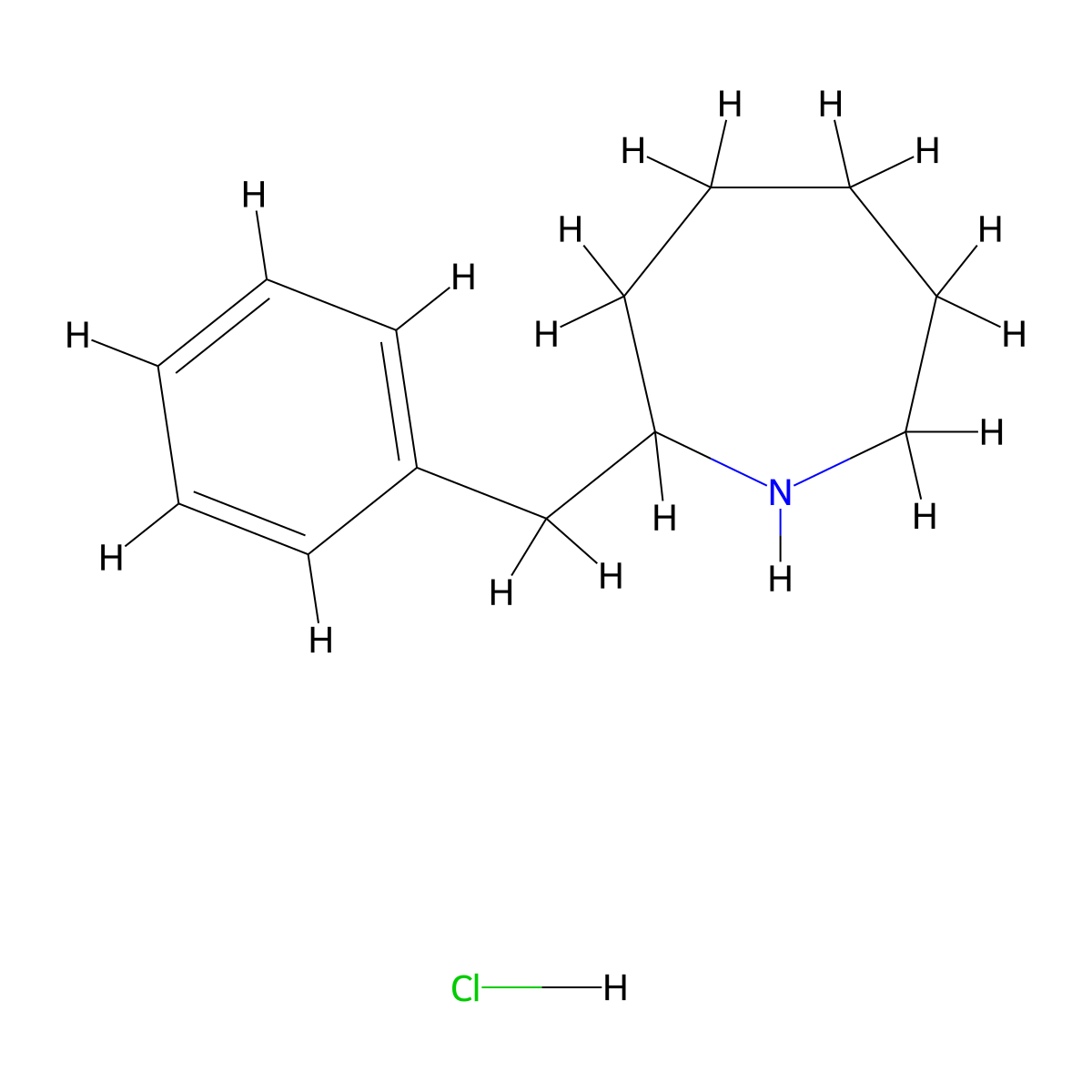 2-Benzylazepane hydrochloride molecular structure, CAS 68840-82-4