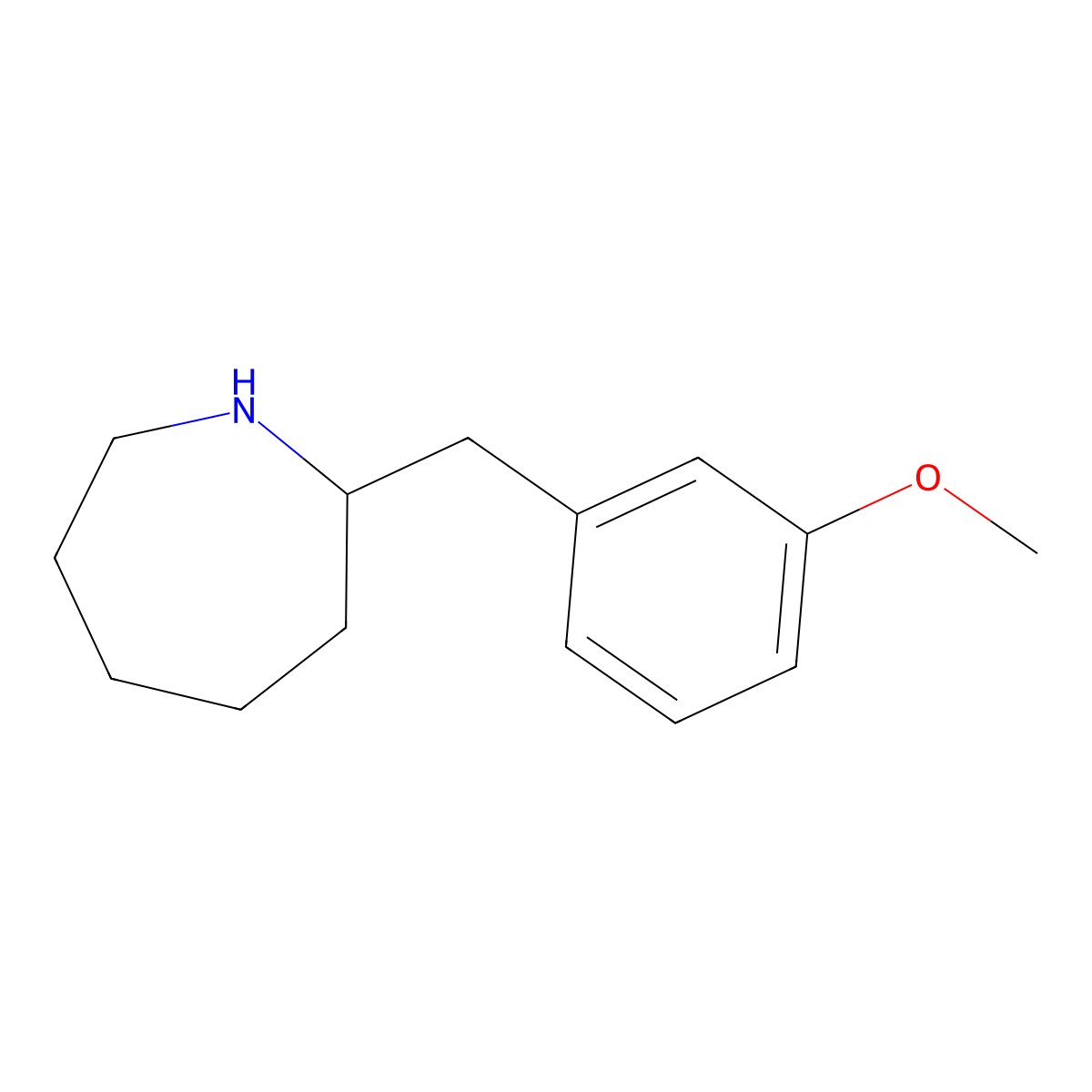 2-[(3-Methoxyphenyl)methyl]azepane molecular structure, CAS 68841-07-6