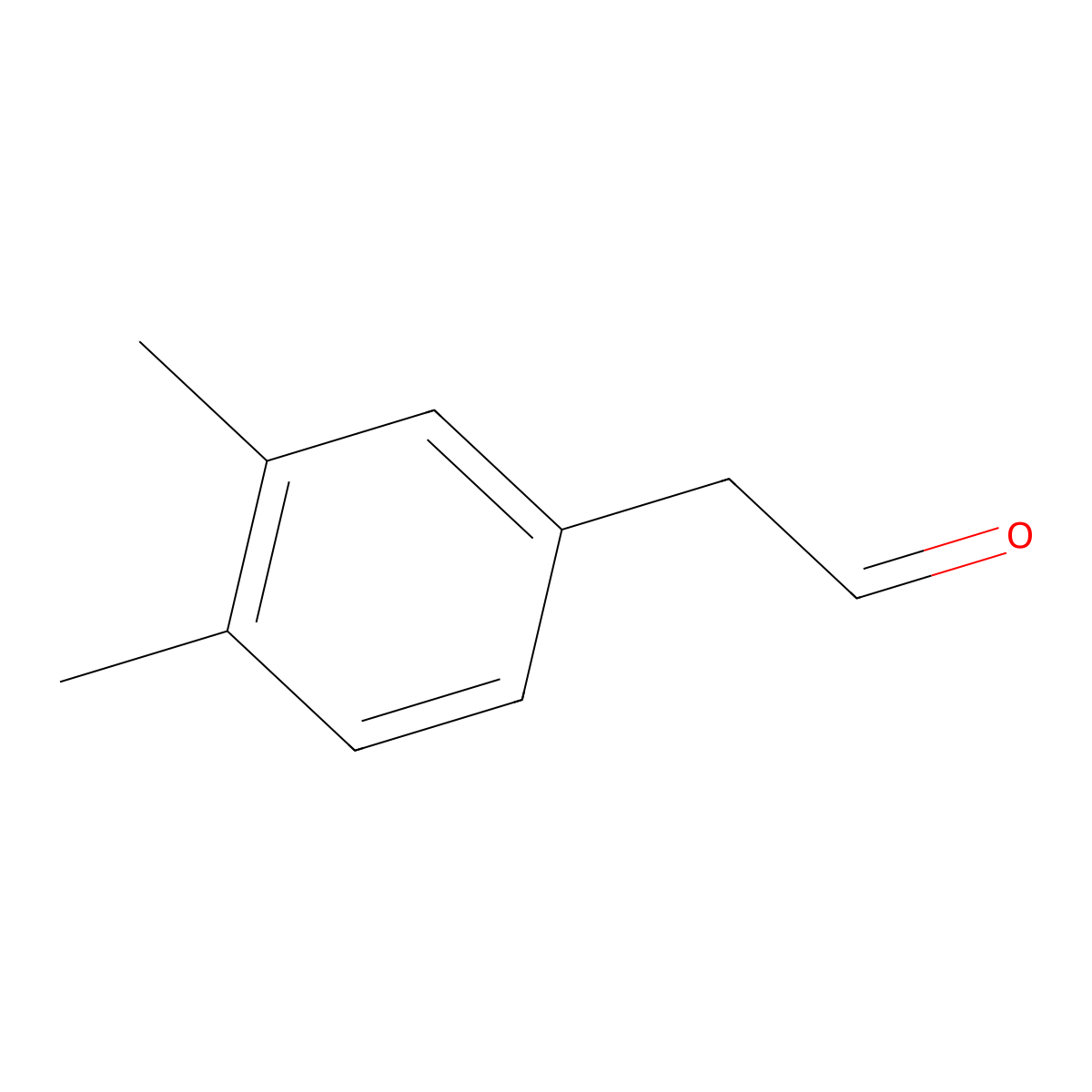 Benzeneacetaldehyde, 3,4-dimethyl- molecular structure, CAS 68844-97-3