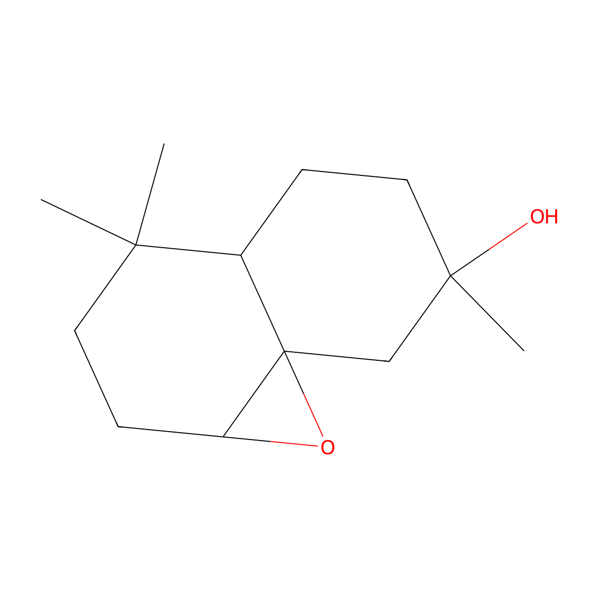 3H-Naphth[1,8a-b]oxiren-7-ol, octahydro-4,4,7-trimethyl- molecular structure, CAS 68845-01-2
