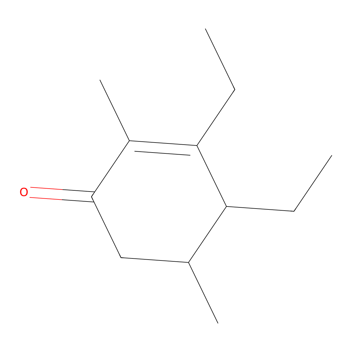 Diethyldimethylcyclohex-2-en-1-one molecular structure, CAS 68845-36-3