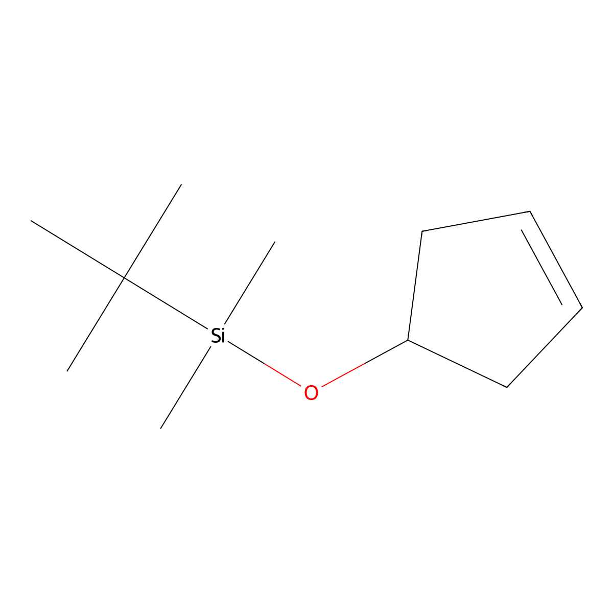 Tert-butyl(cyclopent-3-en-1-yloxy)dimethylsilane molecular structure, CAS 68845-72-7