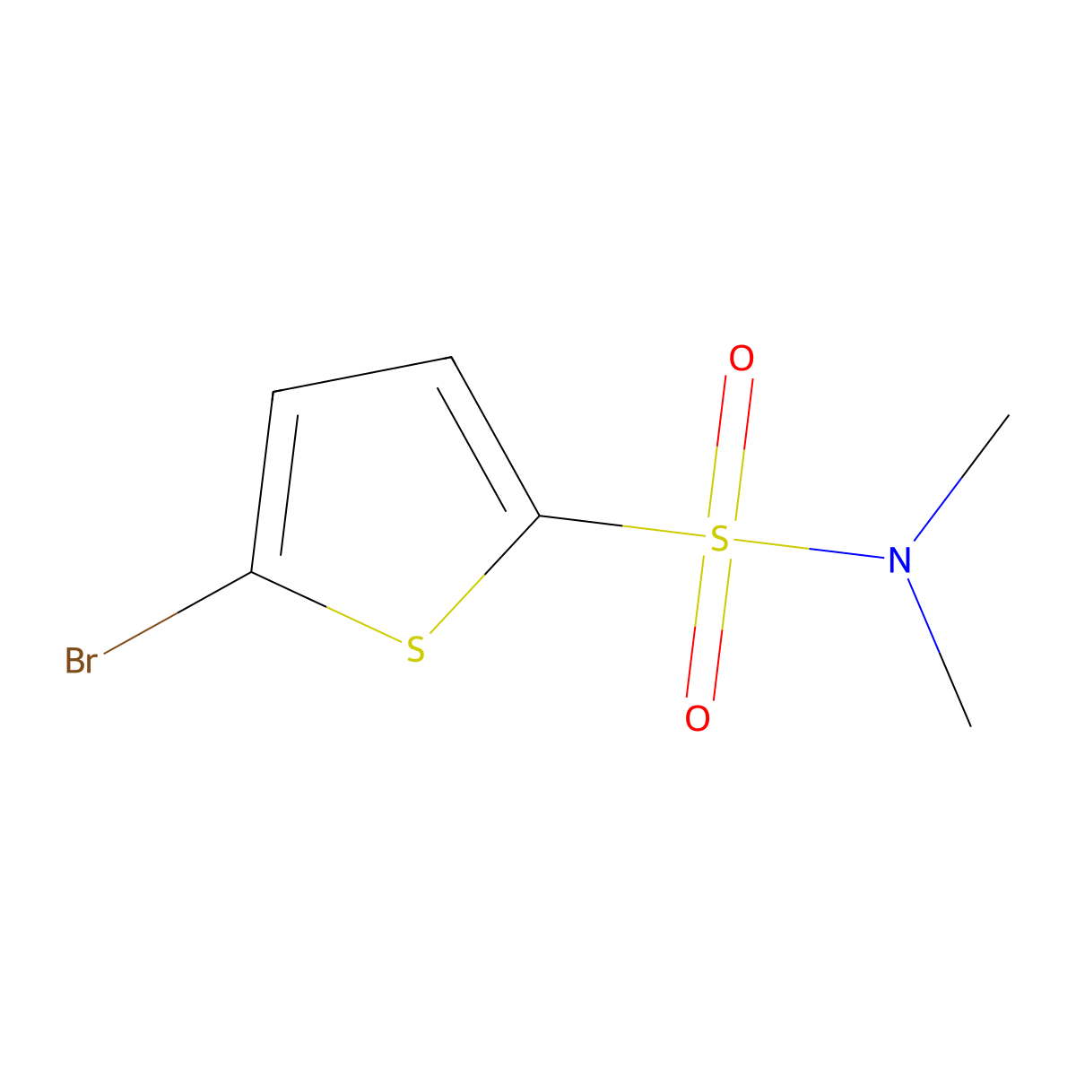 5-bromo-N,N-dimethylthiophene-2-sulfonamide molecular structure, CAS 68848-50-0