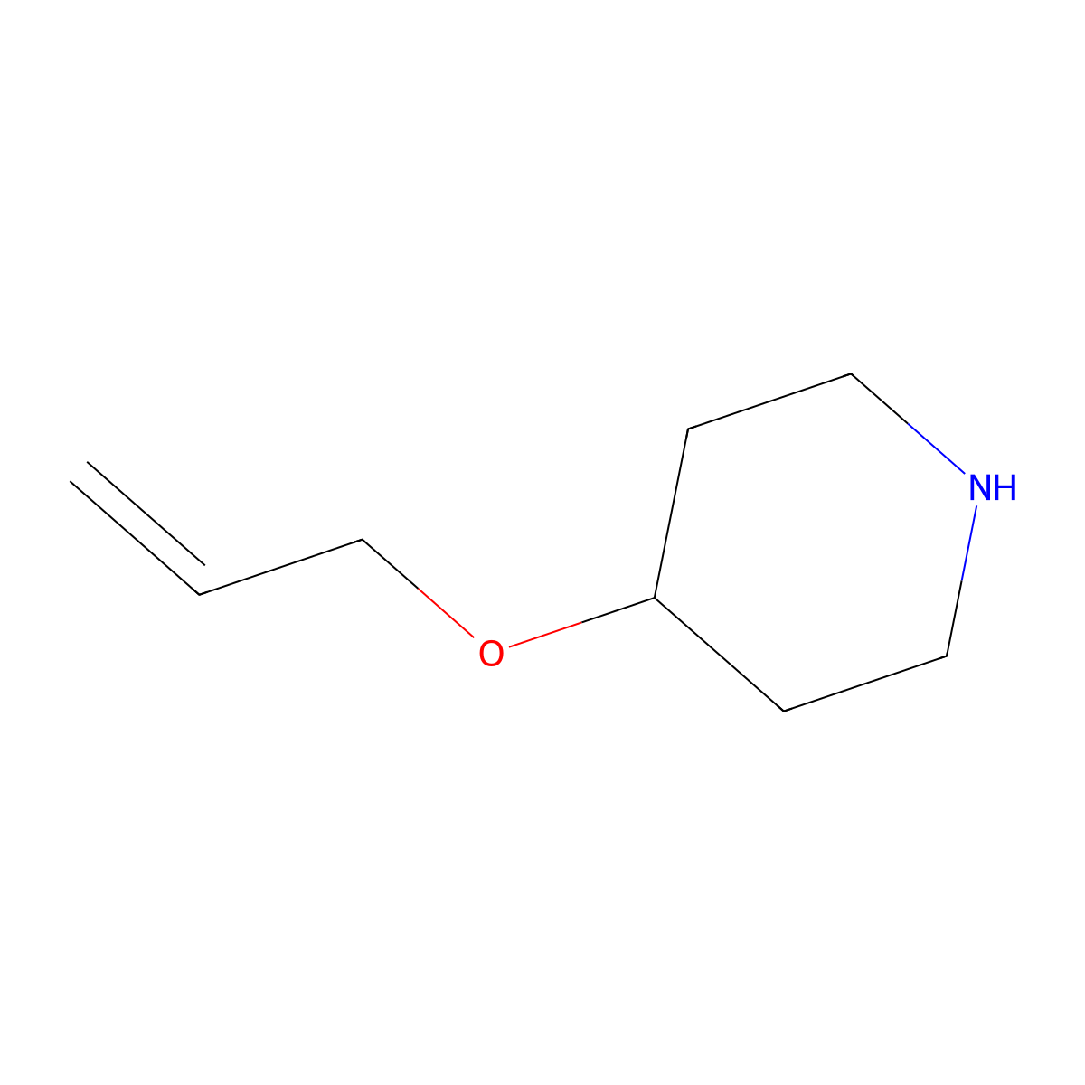 4-(Prop-2-en-1-yloxy)piperidine molecular structure, CAS 68848-53-3