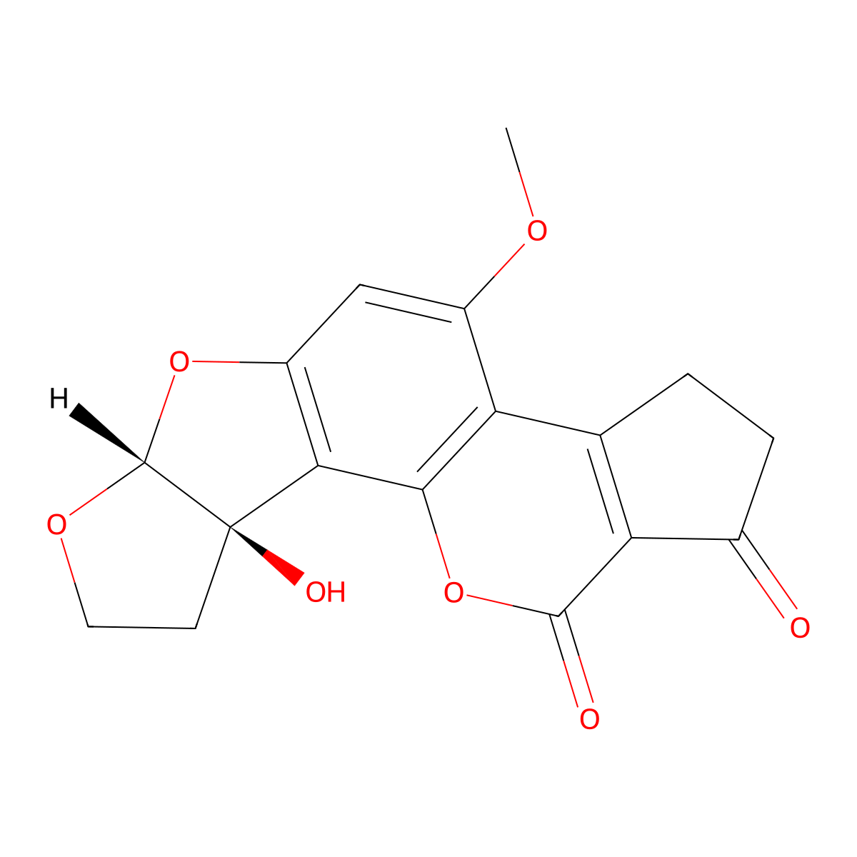Aflatoxin M2 molecular structure, CAS 6885-57-0