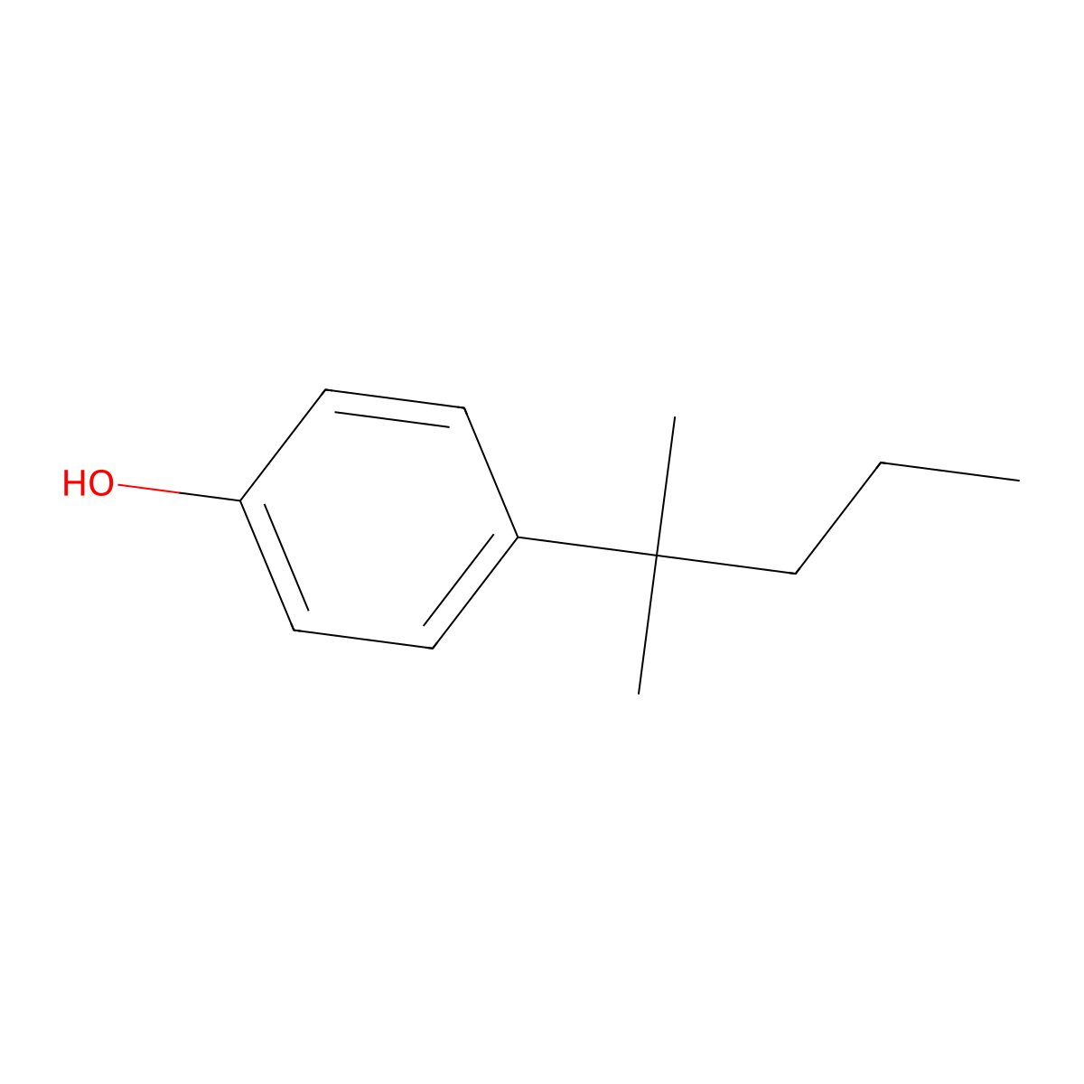 4-(2-Methylpentan-2-yl)phenol molecular structure, CAS 6885-70-7