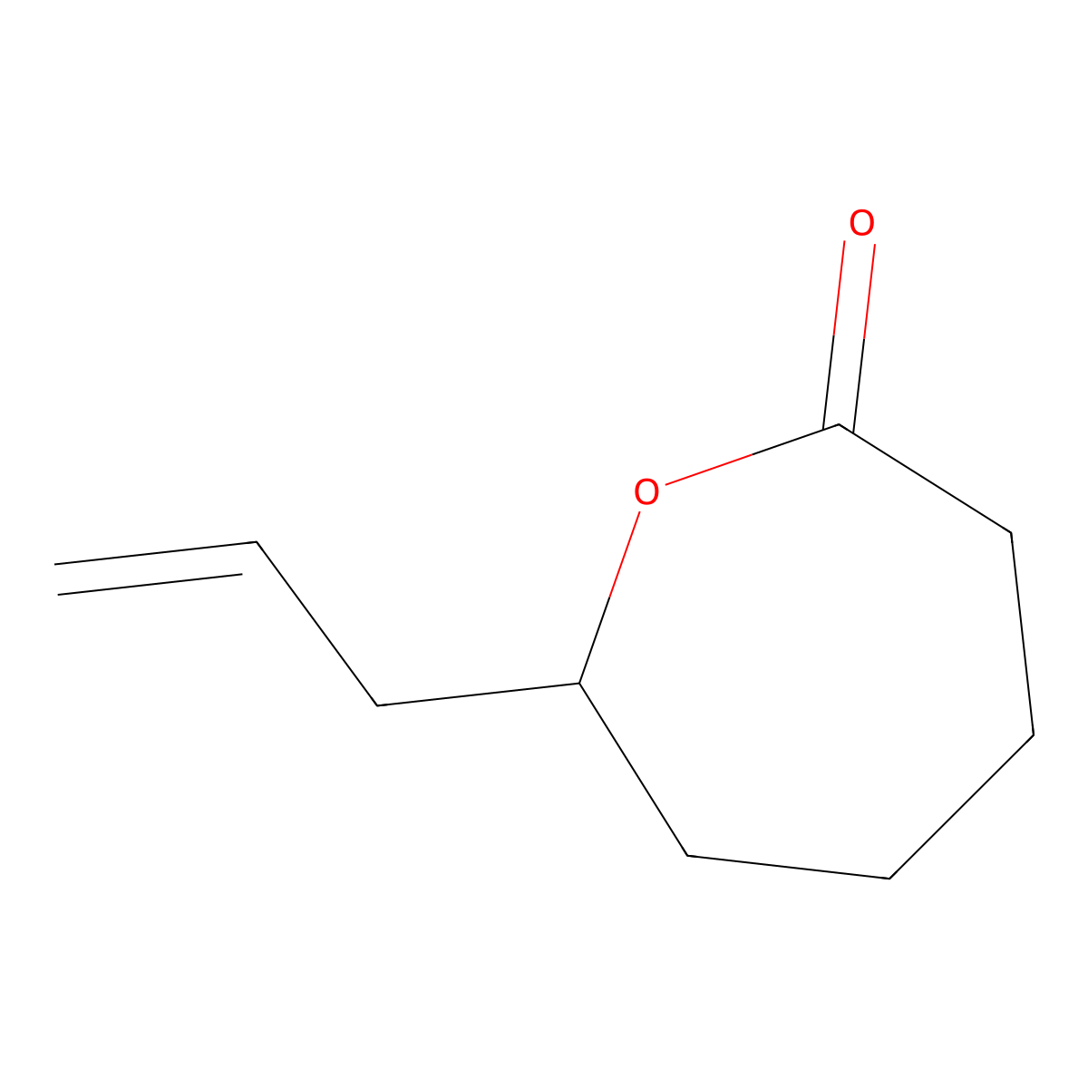 2-Oxepanone, 7-(2-propenyl)- molecular structure, CAS 68854-26-2