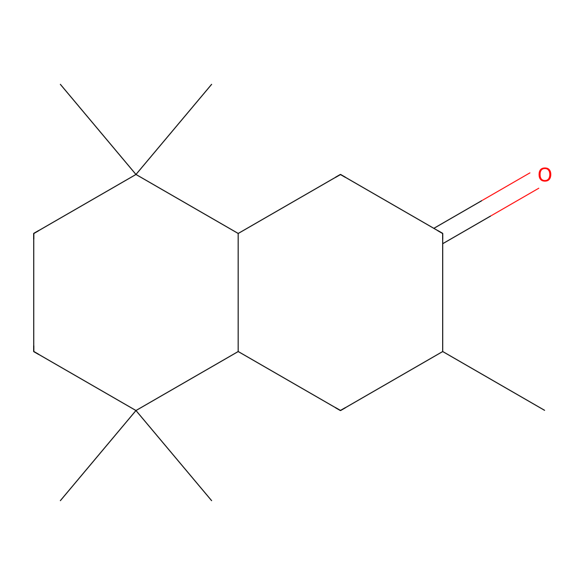 2(1H)-Naphthalenone, octahydro-3,5,5,8,8-pentamethyl- molecular structure, CAS 68856-21-3