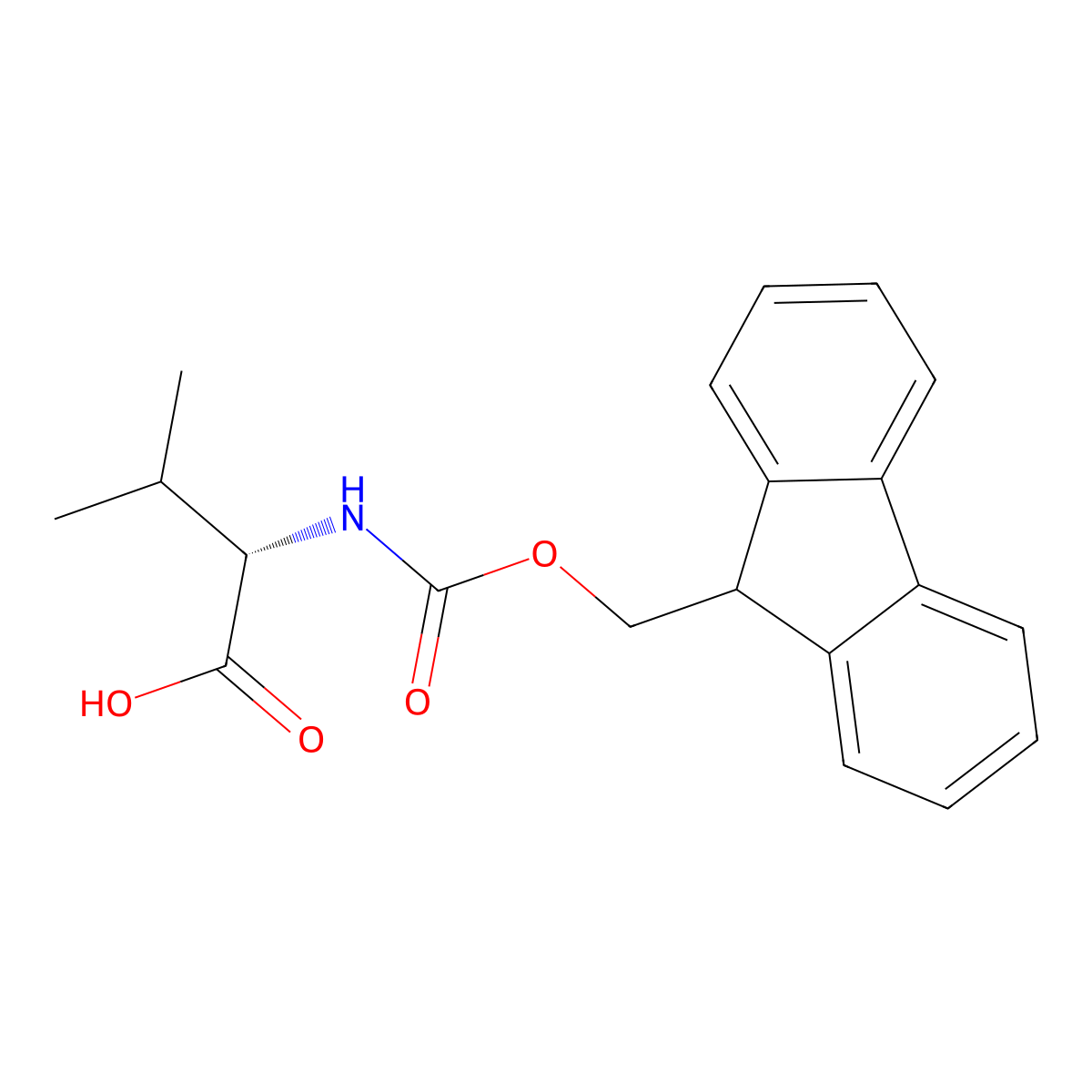 FMOC-L-valine molecular structure, CAS 68858-20-8
