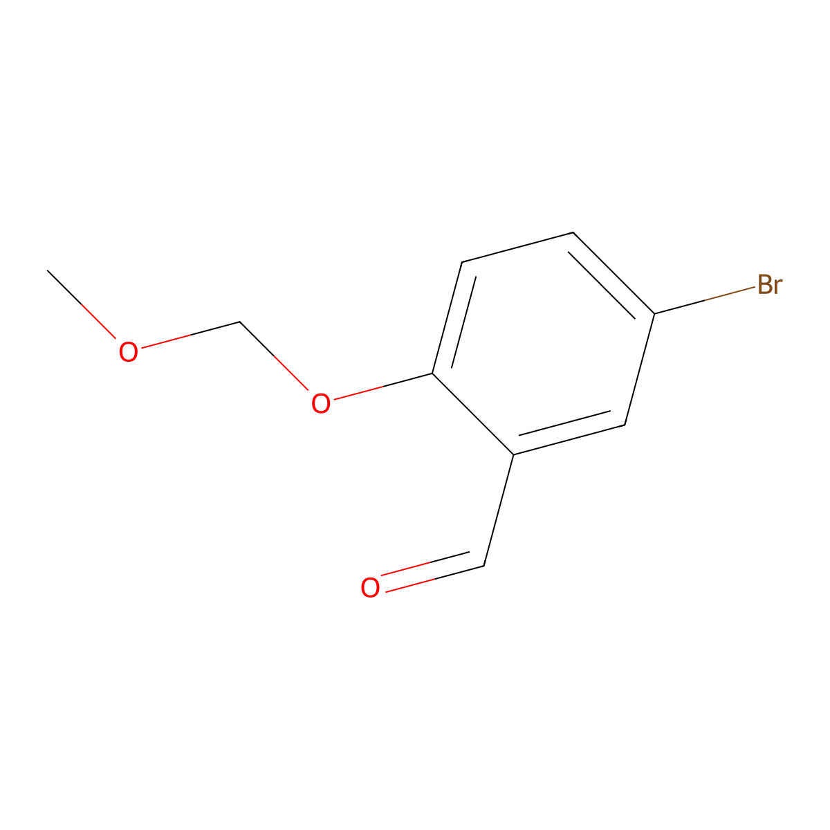 5-Bromo-2-(methoxymethoxy)benzaldehyde molecular structure, CAS 68860-39-9