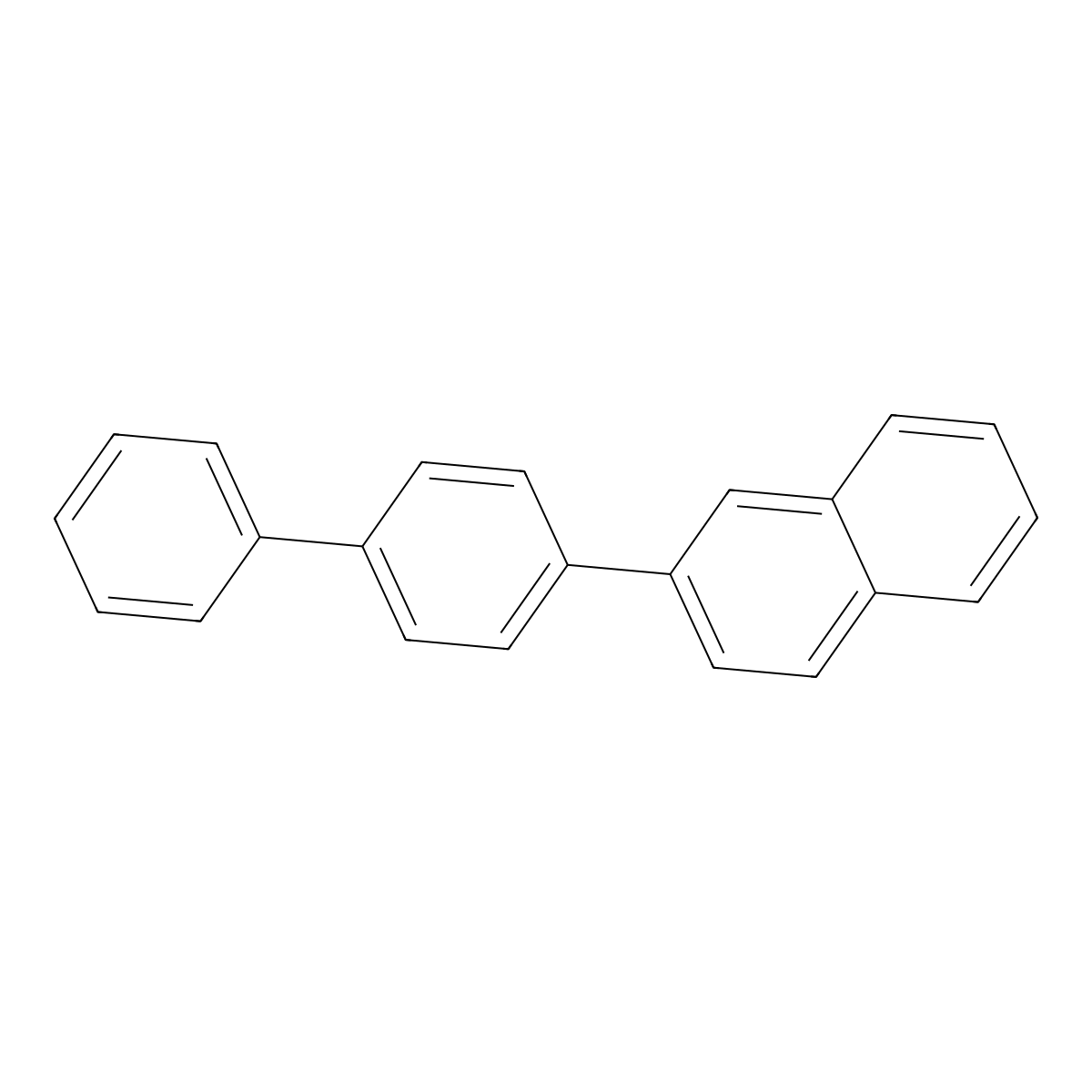 2-(4-Phenylphenyl)naphthalene molecular structure, CAS 68862-02-2