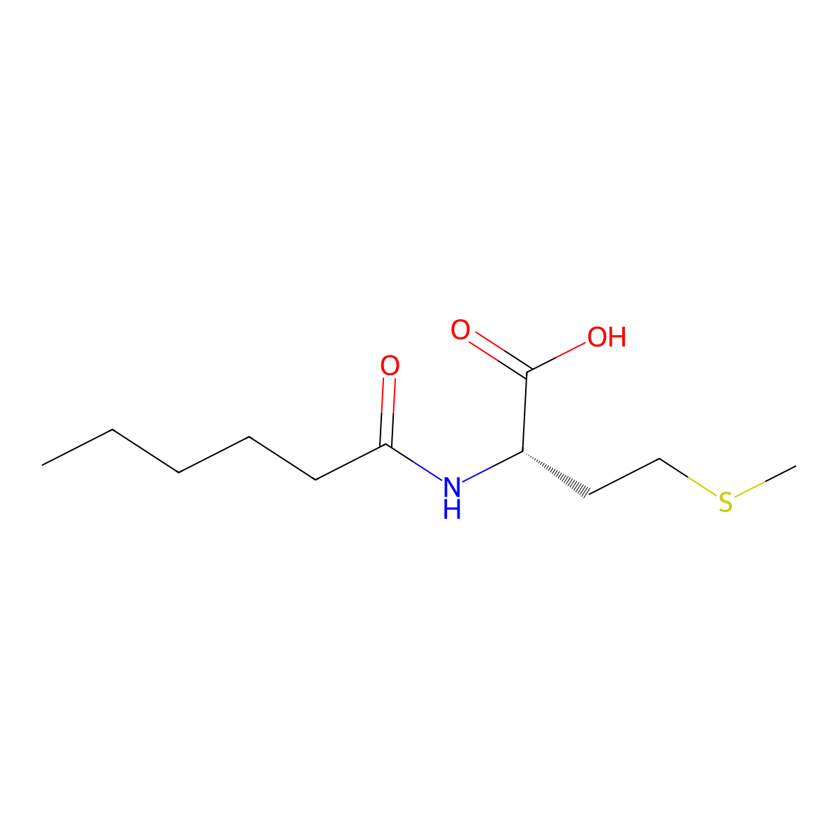 (S)-2-Hexanamido-4-(methylthio)butanoic acid molecular structure, CAS 68862-41-9